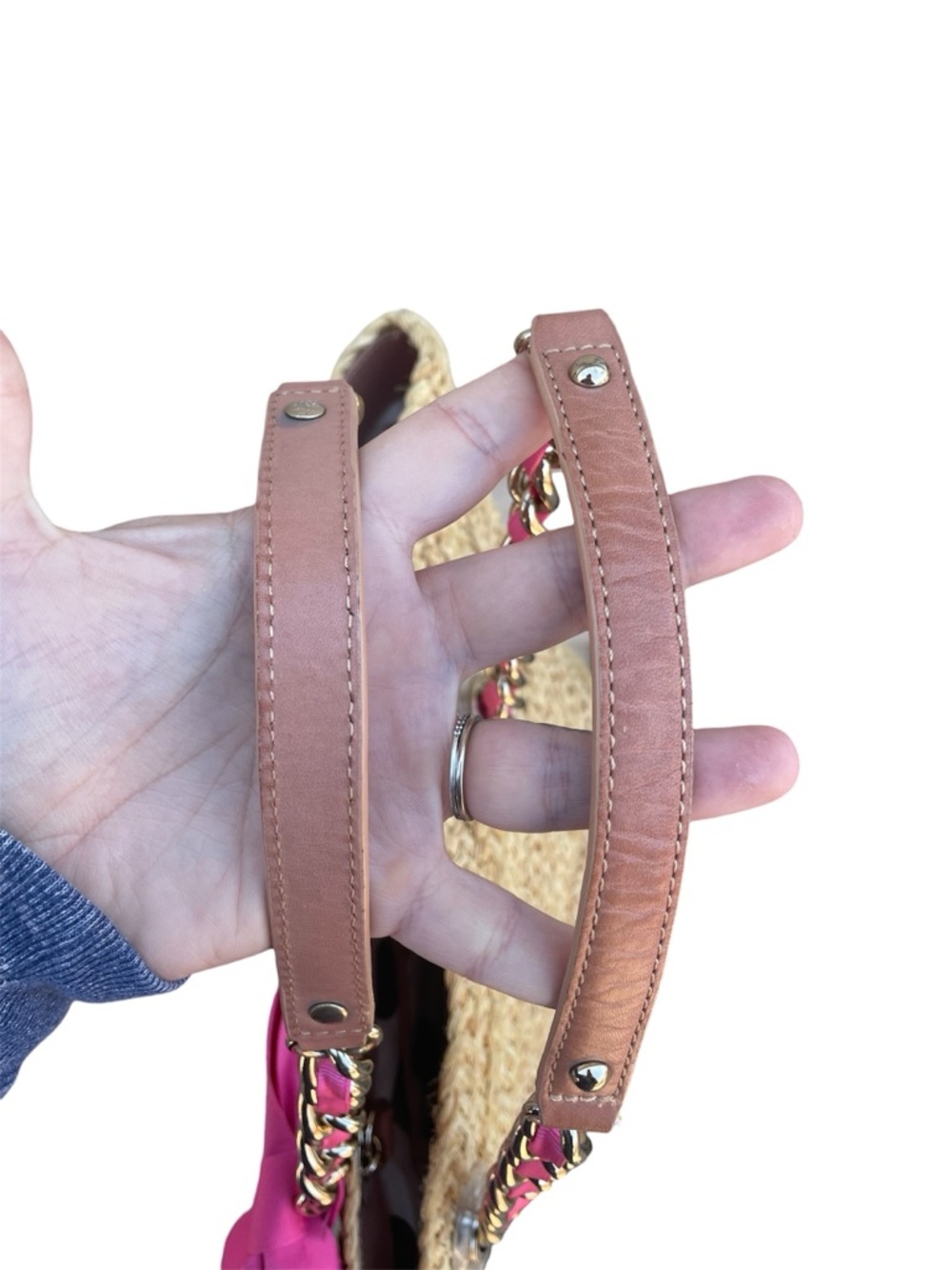 KATE SPADE Point Breeze Cedar Street Straw Tote Bag - Picture 4 of 9